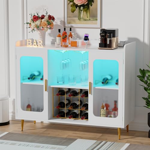 Home Bar And Cabinet - 전원 콘센트와 LED 조명이 있는 주류