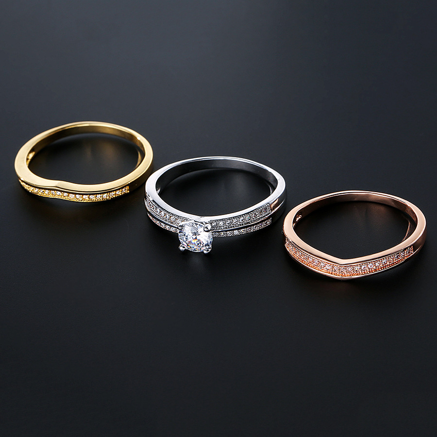 여성용 18K 멀티 골드 반지 세트, 천연 다이아몬드, - Bar Cart Gold 리뷰 및 가격