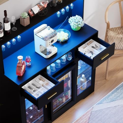미니 냉장고 수납장, LED 조명 및 전원 콘센트가 있 - Home Bar And Fridge 리뷰 및 가격