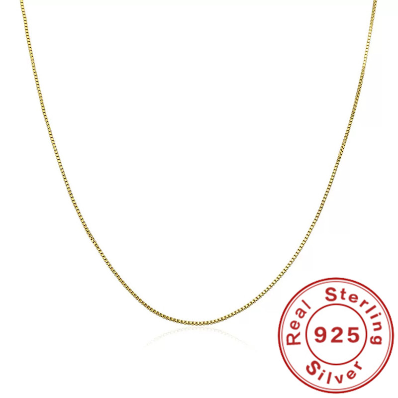 925 스털링 실버 목걸이 골드 도금, 1mm 박스 파 - Bar Cart Gold 리뷰 및 가격