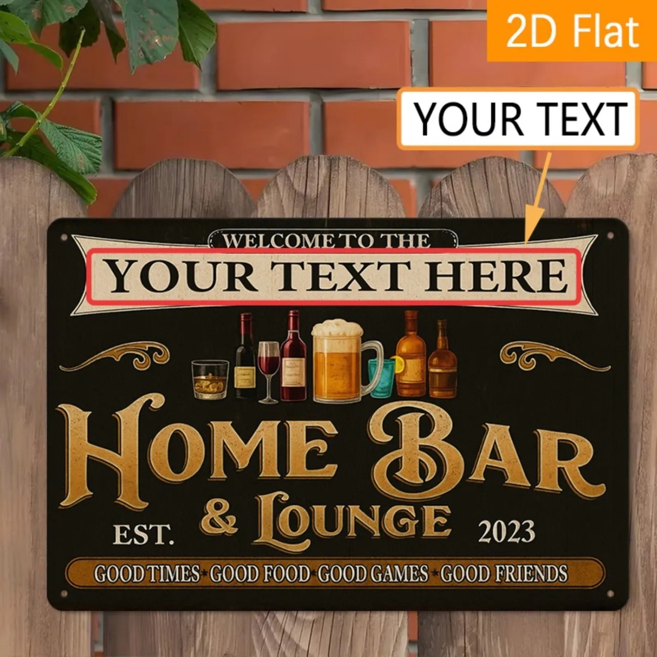 맞춤형 텍스트 빈티지 홈 바 & 라운지 금속 간판 개인 - Home Bar Signs 리뷰 및 가격