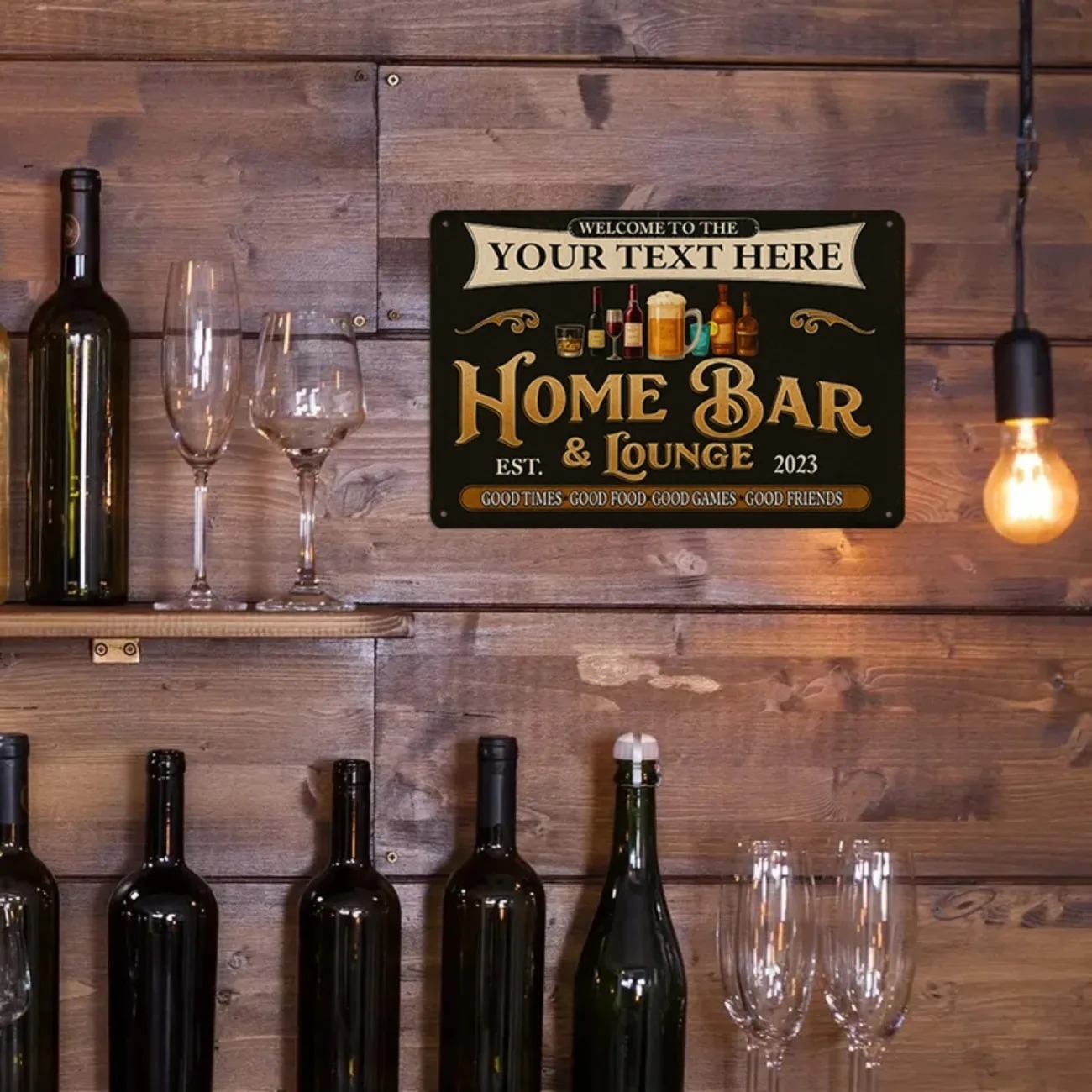 맞춤형 텍스트 빈티지 홈 바 & 라운지 금속 간판 개인 - Home Bar Signs 리뷰 및 가격