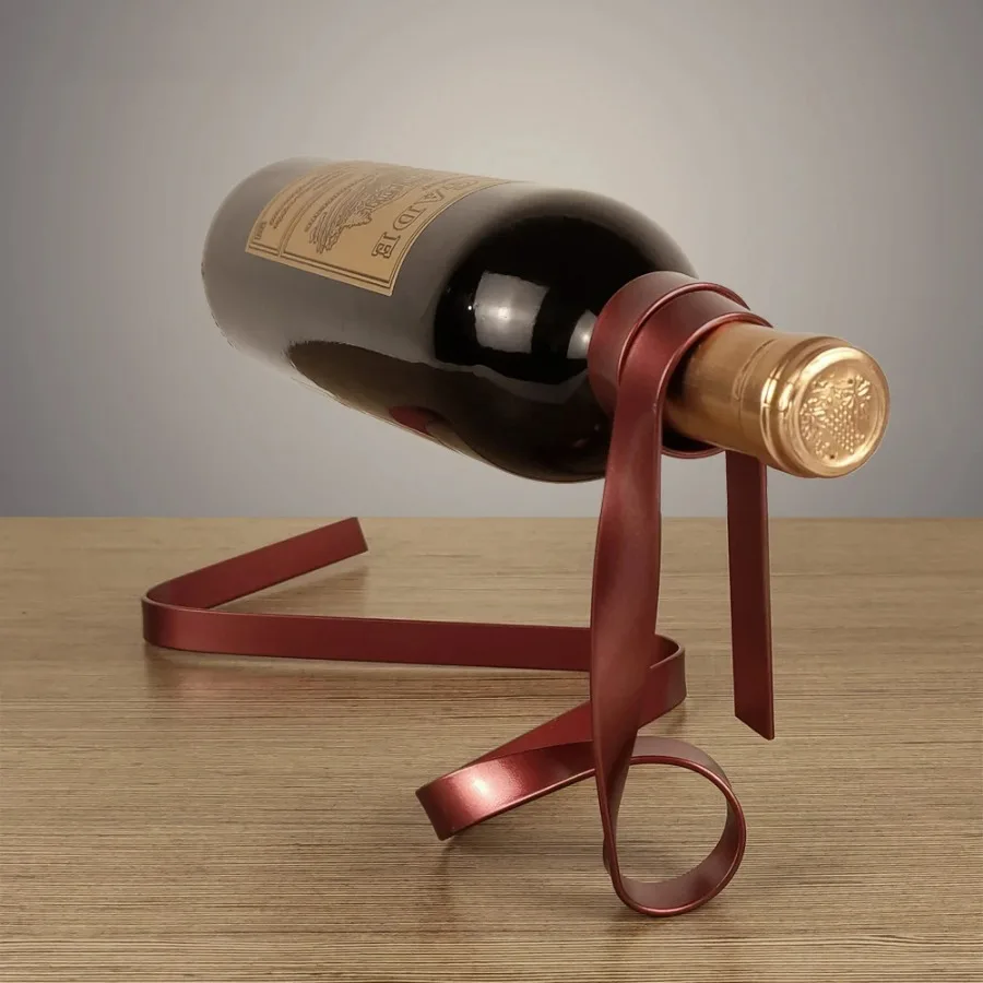 화려한 리본 철제 와인병 홀더 장식 선반 창의적인 걸이 - Home Bar And Cabinet 리뷰 및 가격
