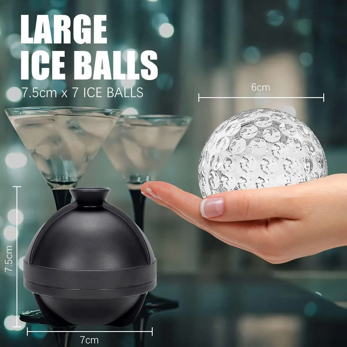 식품 등급 실리콘 아이스 볼 메이커 3D 야구 골프 하 - Ice Mold Sphere 리뷰 및 가격