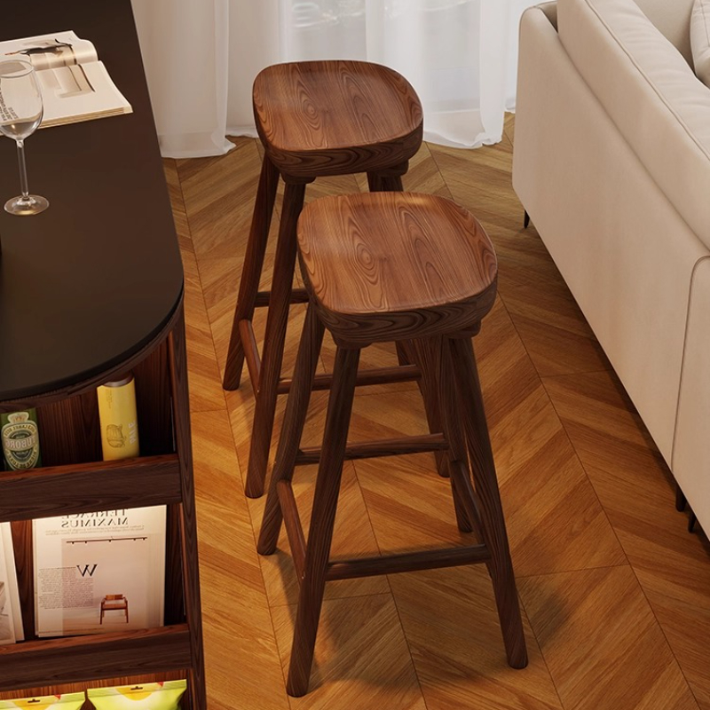 원목 곡선형 바 스툴 높은 식탁용 아일랜드 카운터 의자 - Home Bar Seating 리뷰 및 가격