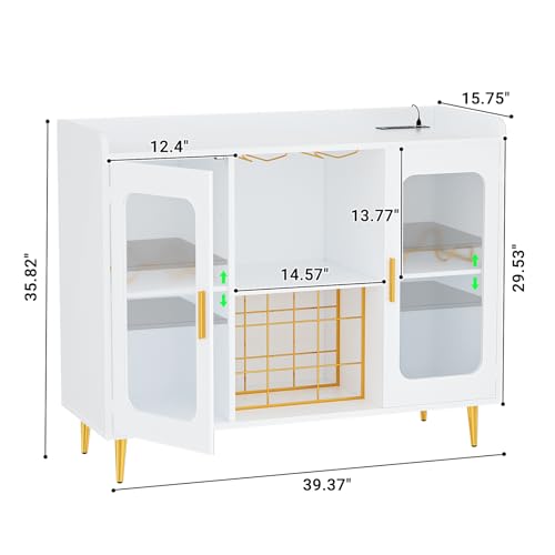 전원 콘센트와 LED 조명이 있는 주류 보관 바, 와인 - Home Bar And Cabinet 리뷰 및 가격
