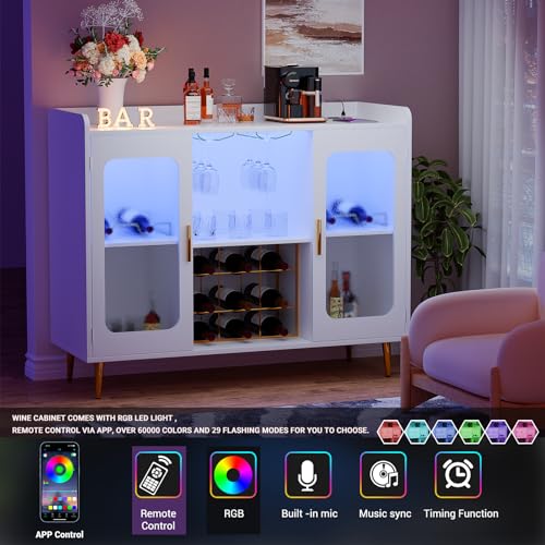 전원 콘센트와 LED 조명이 있는 주류 보관 바, 와인 - Home Bar And Cabinet 리뷰 및 가격