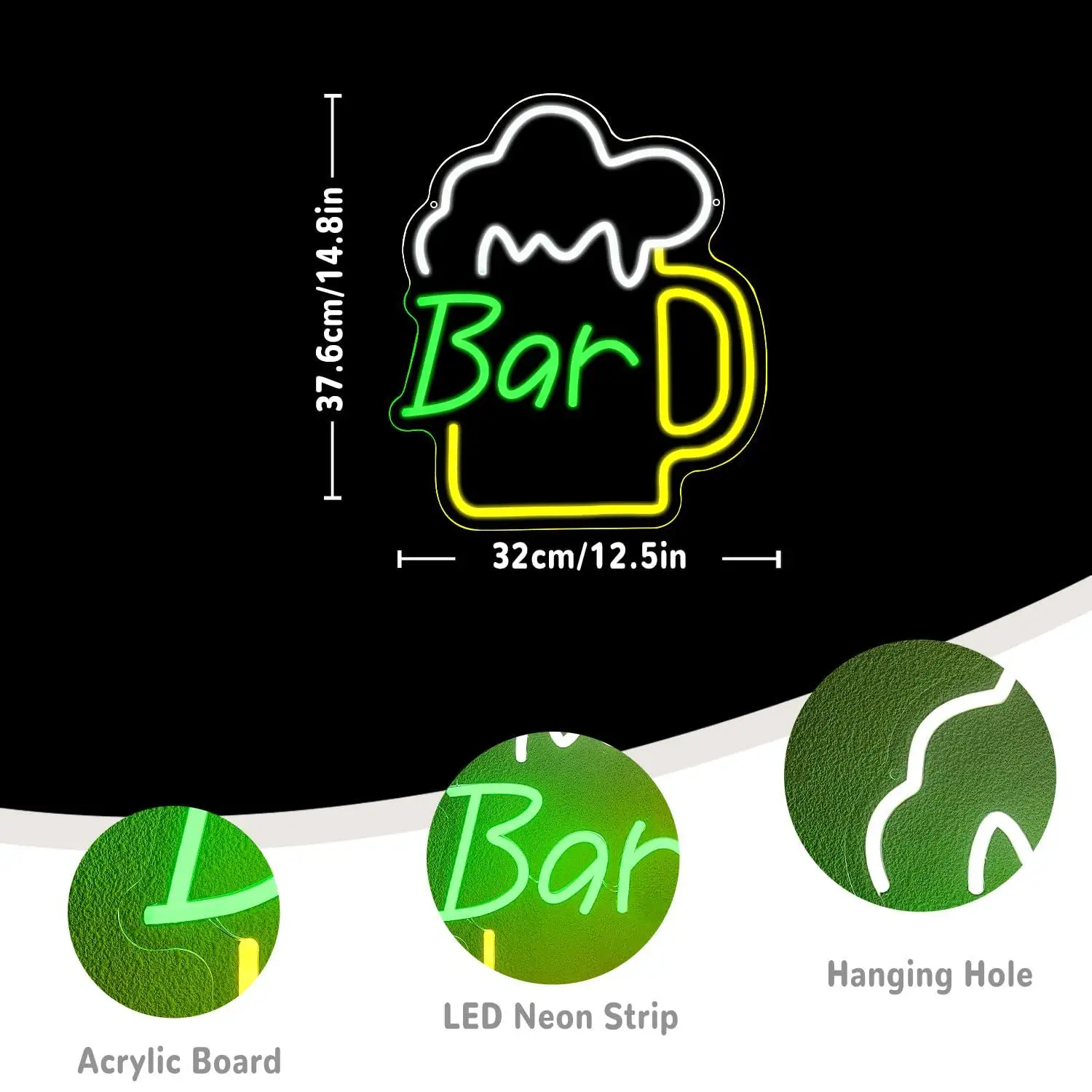 맥주 바 네온사인 USB 디밍 가능 LED 조명 (사업 - Home Bar Signs 리뷰 및 가격